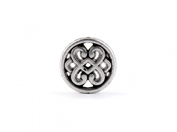 Kovový korálek / koncovka na šňůrku ornament