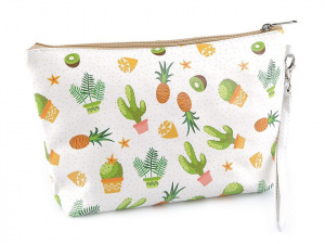 Kosmetická taška kaktus, ananas 16x25 cm