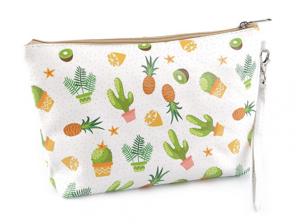 Kosmetická taška kaktus, ananas 16x25 cm