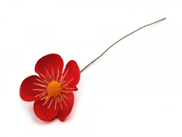 Umělý květ na drátku k aranžování