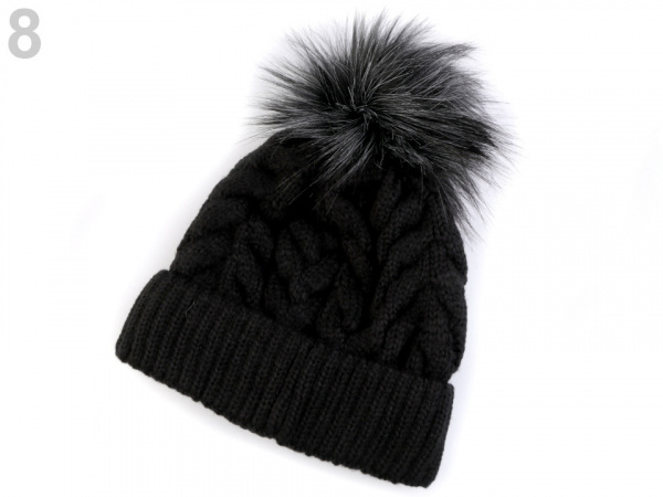 Dámská zimní čepice s bambulí