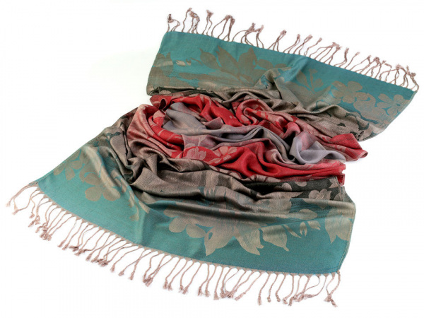 Šála typu pashmina s třásněmi 70x165 cm