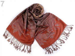 Šála typu pashmina s třásněmi 70x165 cm