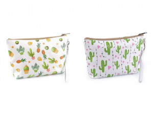 Kosmetická taška kaktus, ananas 16x25 cm