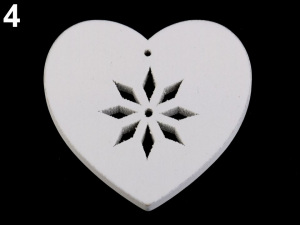 Dřevěný sněhulák, sob, anděl, srdce