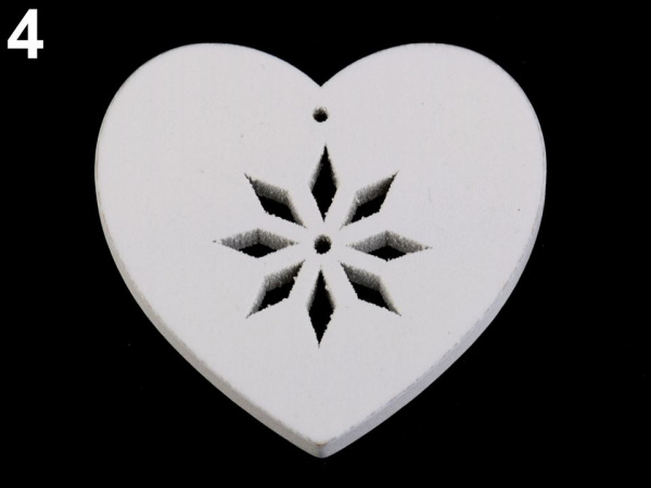 Dřevěný sněhulák, sob, anděl, srdce