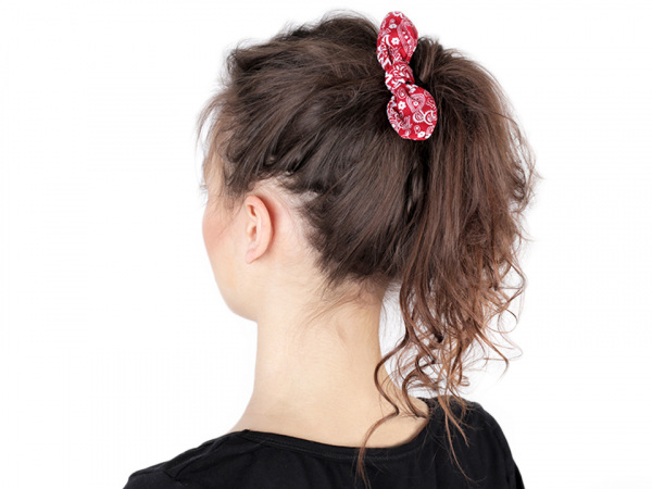 Gumička do vlasů paisley s mašlí / oušky