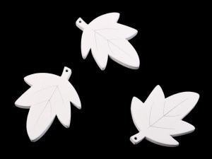 Dřevěné listy k zavěšení / k nalepení / k domalování