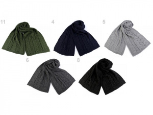 Pletená zimní šála s copy