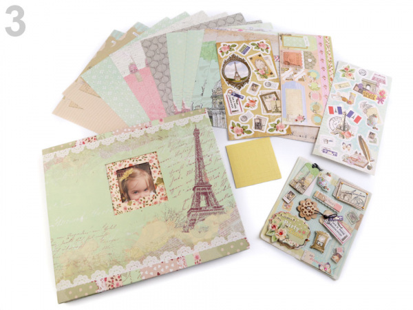 Scrapbooking sada album a doplňky