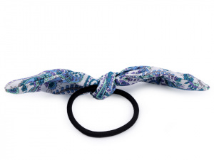 Gumička do vlasů paisley s mašlí / oušky