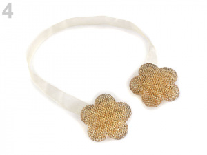 Magnetická spona na závěsy kolečko, květ