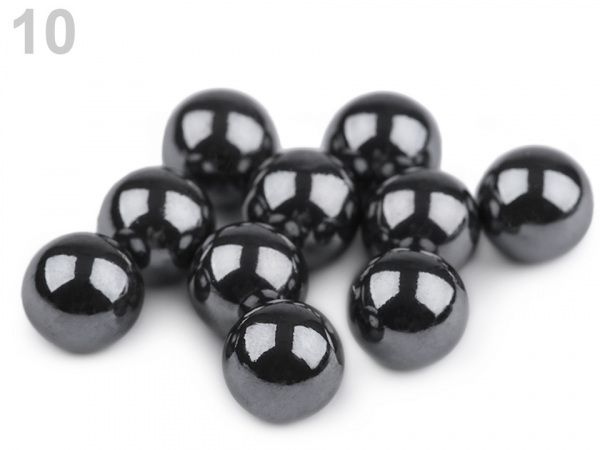 Dekorační kuličky / perly bez dírek Ø10 mm lesklé