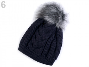 Dámská zimní čepice s bambulí