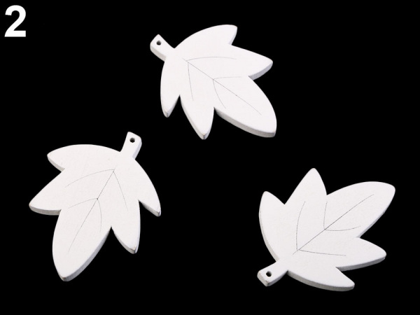 Dřevěné listy k zavěšení / k nalepení / k domalování