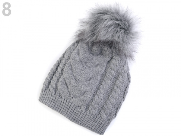 Dámská zimní čepice s bambulí