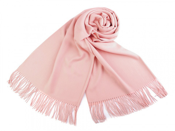 Šátek / šála typu pashmina s třásněmi 65x180 cm