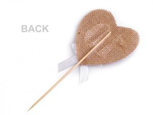 Zápich jutové srdce s čísly / k narozeninám