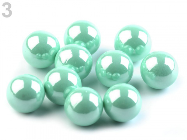 Dekorační kuličky / perly bez dírek Ø10 mm lesklé