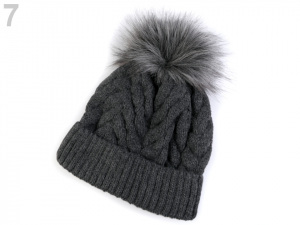 Dámská zimní čepice s bambulí