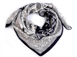 Hedvábný šátek paisley ornamenty 70x70 cm