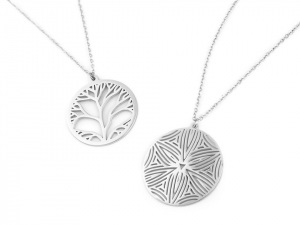 Náhrdelník z nerezové oceli mandala, strom života