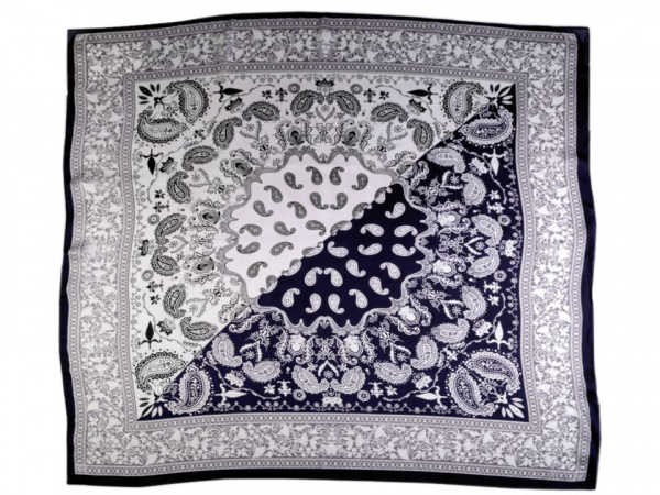 Hedvábný šátek paisley ornamenty 70x70 cm