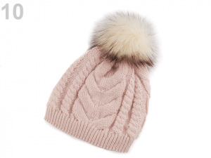 Dámská zimní čepice s bambulí