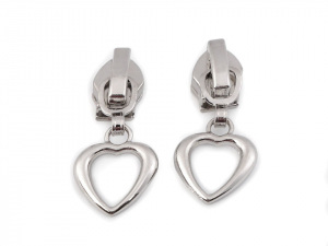 Jezdec ke spirálovým zipům No 5 srdce, hvězda, květ