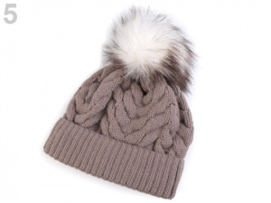Dámská zimní čepice s bambulí