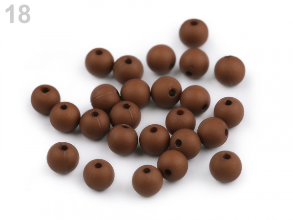 Plastové korálky matné Ø8 mm