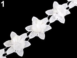 Krajkový květ 70x80 mm