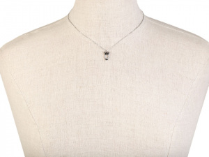 Náhrdelník sova, motýl s kamínky z nerezové oceli