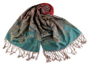 Šála typu pashmina s třásněmi 70x165 cm