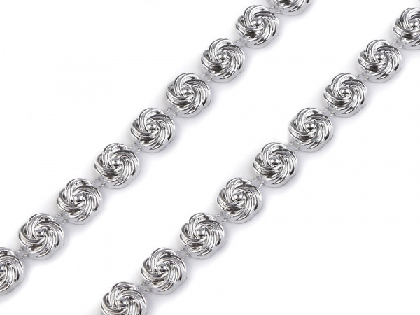 Růže na šňůře / borta šíře 10 mm