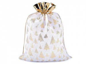 Vánoční dárkový pytlík velký 30x40 cm imitace juty