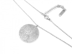 Náhrdelník z nerezové oceli mandala, strom života
