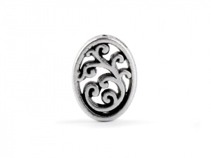 Kovový korálek / koncovka na šňůrku ornament