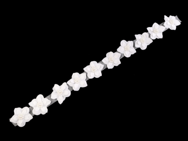 Monofilový květ 3D Ø50 mm s perlami