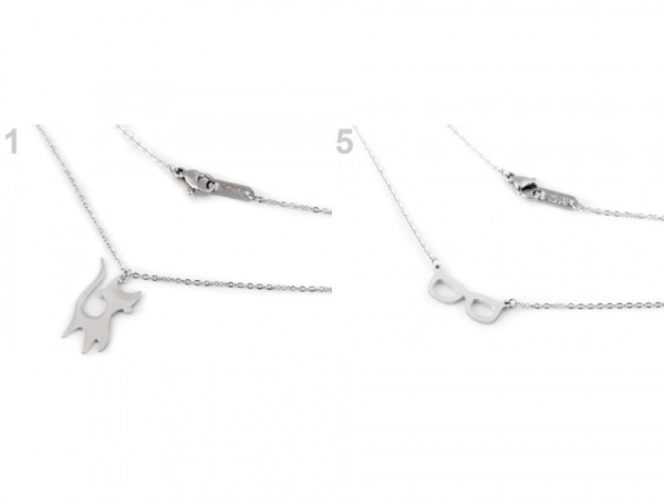 Náhrdelník sova, kočka z nerezové oceli