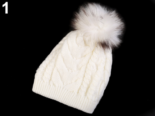 Dámská zimní čepice s bambulí