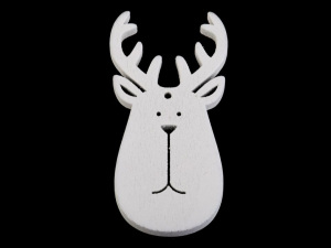 Dřevěný sněhulák, sob, anděl, srdce