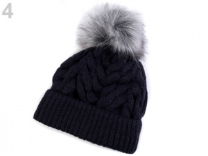 Dámská zimní čepice s bambulí