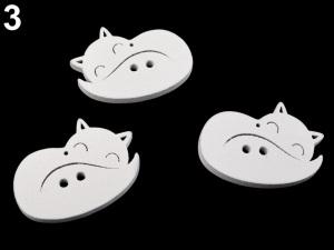 Dřevěné sovičky a liška k zavěšení / k nalepení / k domalování