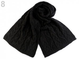 Pletená zimní šála s copy