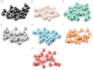 Dekorační kuličky / perly bez dírek Ø6 mm lesklé