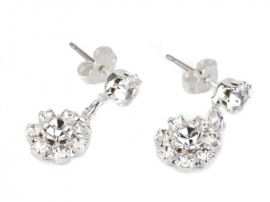 Štrasové náušnice - jablonecká bižuterie