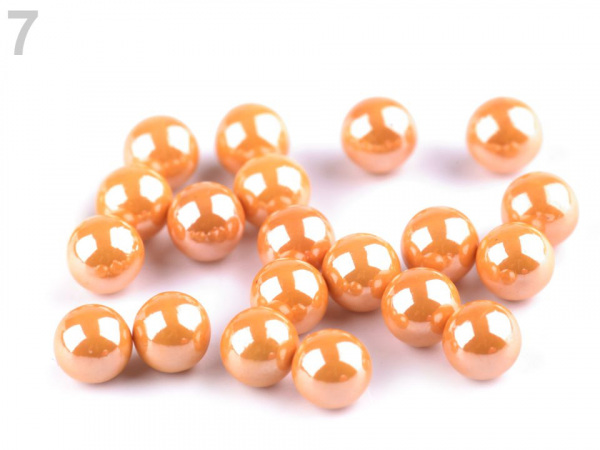 Dekorační kuličky / perly bez dírek Ø6 mm lesklé