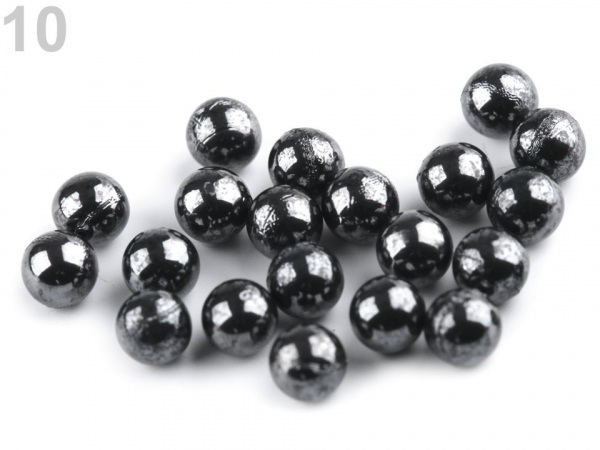 Dekorační kuličky / perly bez dírek Ø6 mm lesklé