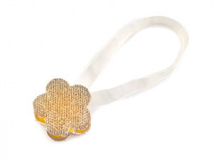 Magnetická spona na závěsy kolečko, květ